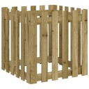 Plantekasse med gjerdedesign 60x60x60 cm impregnert furu