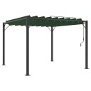  Uteplass med skråtak Grønn 3 x 3 x 2,14 m Stoff og Aluminium