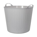 Home Tex Plastbalje   Grå med håndtak 35x41 cm Praktisk kurv til oppbevaring