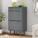  Skoskap MOLDE grå 59,5x35x103 cm heltre furu