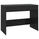 vidaXL Skrivebord svart 101x50x76,5 cm sponplate