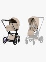Cybex E Priam Matt Black Med Liggedel Cozybeige