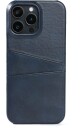 Trolsk Mobildeksel med Kortlomme Skinnimitasjon (iPhone 16 Pro) Svart
