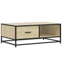  Salongbord sonoma eik 90x57x35 cm konstruert tre og metall 8721102838149