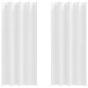 Gardiner med gardiner 2 pcs Klar hvit Polyester