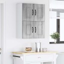  Kjøkkenskap 2 pcs Grå Sonoma 60 x 31 x 40 cm Konstruert tre
