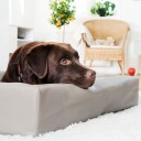 Bia Bed Original Hundeseng Beige/Grå 70x60 cm med Ergonomisk Støtte