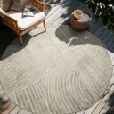 Rundt teppe   Indoor/Outdoor Devon beige Størrelse: Ø 160 cm