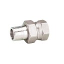 Radiatorforskruning rettløpende matt krom 1/2"