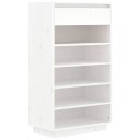 vidaXL Skoskap hvit 60x34x105 cm heltre furu
