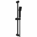 vidaXL Dusjsystemsett Svart 70 cm Rustfritt Stål