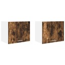  Hengende skap Riga 2 pcs Røkt eik og hvit 50 x 31 x 40 cm