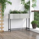  Hevet Hagebed 100x26x82 cm Rustfritt Stål