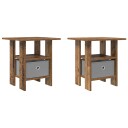  Nattbord 2 pcs Gammelt tre 41 x 40 x 45 cm Konstruert tre