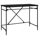 vidaXL Skrivebord svart 100x50x75 cm konstruert tre og jern