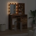  2 delt sminkebordsett med LED i gammelt tre konstruert tre