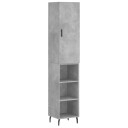 vidaXL Highboard betonggrå 34,5x34x180 cm konstruert tre 8720845484194