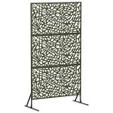 vidaXL Personvernsvegg 100 x 50 x 180 cm Stål Olivengrønn