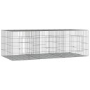 Vidaxl Kaninbur Med 3 Paneler 163X79X54 cm Galvanisert Jern
