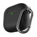 KeyBudz Elevate Series-deksel med nøkkelring for Airpods 4. generasjon Svart