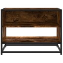  TV-benk røkt eik 61x40x46 cm konstruert tre og metall 8721102839405