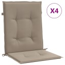 vidaXL Hage stolputer 4 stk. Gråbrun 100 x 50 x 3 cm