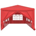 vidaXL Partytelt 900 x 300 x 255 cm Rød PE og stål