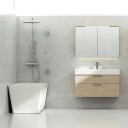 Svedbergs 180° Badekarvegg, Rett 85x140 cm, Krom/Klart glass