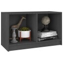 vidaXL TV-benk grå 70x33x42 cm heltre furu