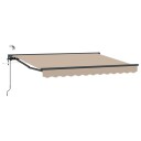 vidaXL Elektrisk Utrekkbar Markise Beige og Antrasitt 2,5 x 2 m
