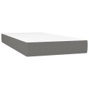 vidaXL Pocket Spring Sengepute Medium Mørk Grå 90x200x20 cm Stoff