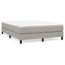  Boxspring sengeramme lysegrå 135x190 cm Double stoff