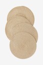 Ellos Home   Bordbrikke Ria i jute 4 pk   Natur