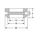 Sort blendeplugg for Ø15mm hull Pris er pr stk