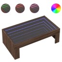  Salongbord med Infinity LED brun eik 90x50x30 cm 8721102677991