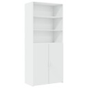  Highboard hvit 80x42,5x249 cm konstruert tre
