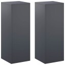 vidaXL Planteholder 2 pcs Antrasitt 30 x 30 x 80 cm Galvanisert stål