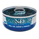 Farmina Våtfôr N&D Cat Ocean Tuna & Pumpkin 6X70 G
