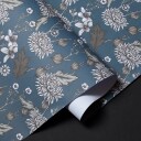 Halvor Bakke Gavepapir Dahlia+Linen Blå 2pk