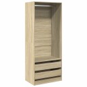  Garderobe sonoma eik 80x50x200 cm konstruert tre