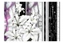 Fototapet Crying Lilies On Purple Marble 100x70 - Artgeist sp. z o. o.
