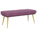 vidaXL Dobbel-lags benk Lilla 120 x 45 x 46 cm Fløyel