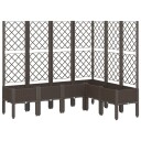 Plantekasse med espalier brun 160x120x142 cm PP