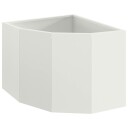 vidaXL Hjørne Plante Hvit 45 x 45 x 35 cm Stål