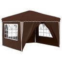  Pop up Festtelt Brun 288 x 288 x 245 cm Oxford Stoff
