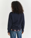Shield bomullsgenser med half-zip EVENING BLUE XS