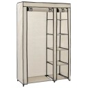 vidaXL Sammenleggbar garderobe kremfarget 110x45x175 cm stoff