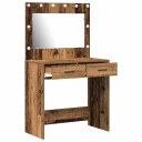  Smykkebord med LED lys Gammel Tre 78,5x41x135 cm