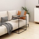 Vxl Sidebord 55x35x66 cm - sort med treplate
