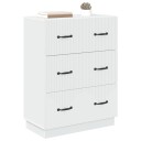 vidaXL Skuffeskap Hvit 66 x 34,5 x 87 cm Konstruert tre